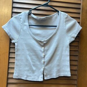 Pacsun J. Galt button crop tee size S